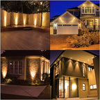 Mlambert 12 Pack MR16 LED Bulbs 50W Halogen Equivalent,2700K Warm White,5W GU5.3 MR16 12V Spotlight Bulb,Non-Dimmable,45° Beam Angle for Landscape