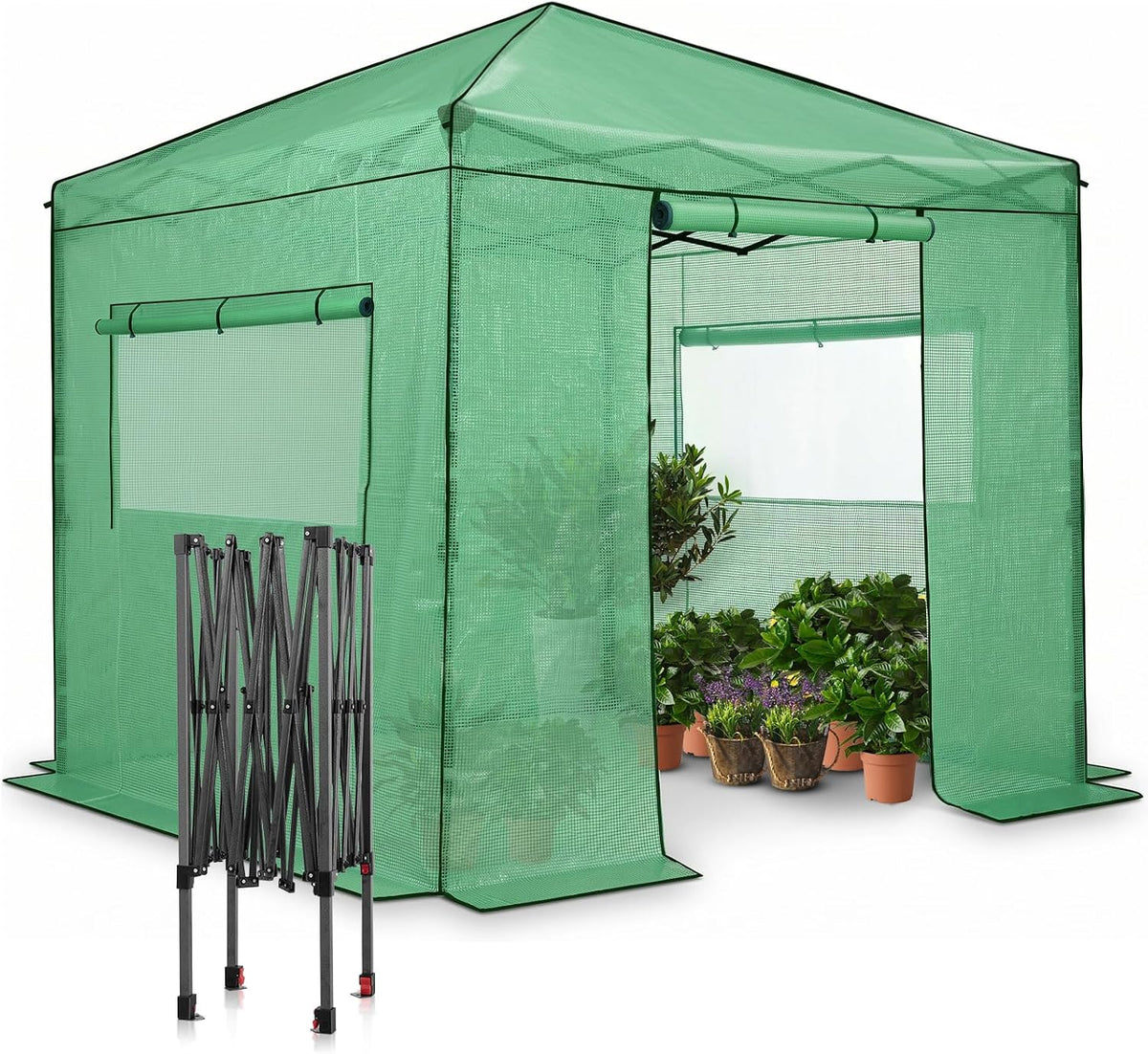 eagle peak 8x8 easy setup pop up greenhouse, main product view