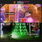 Color Changing Solar Spot Lights Outdoor, 21 LEDs Brightness Solar Pathway Lights Outdoor, IP67 Waterproof Exterior Solar Lights for House, 2-in-1 Solar Flood Lights Outdoor for Yard
