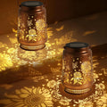 2 Pack Sunflower Solar Lanterns Outdoor Waterproof, Garden Decor Birthday Gifts for Women Mom Grandma Sister, Metal Hanging Solar Lights Outside Decorative for Backyard Patio Lawn Pathway Landscape