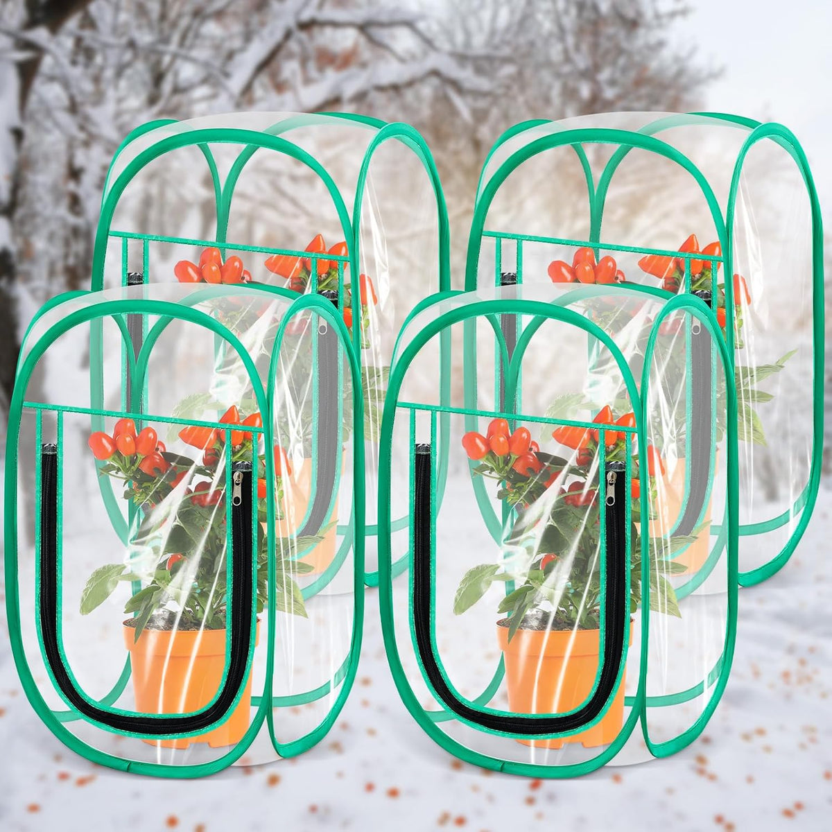 nuanchu pop up mini greenhouse cover, pvc clear, main product view
