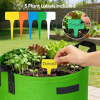 15 Gallon Potato Grow Bags: Set of 5 Colorful Gardening Supplies Fabric Pots with Harvest Window Reinforced Handles - Planting Container for Vegetable Tomatoes Carrot Flowers Balcony Patio Use