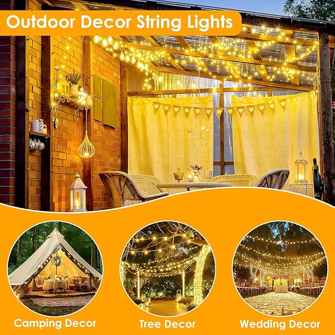 Extra Long 99Ft 300 LED Fairy Lights Plug in, Waterproof String Lights Outdoor & Indoor 8 Modes with Timer, Twinkle Light for Girl's Room Garden Birthday Halloween Christmas Decorations (Warm White)