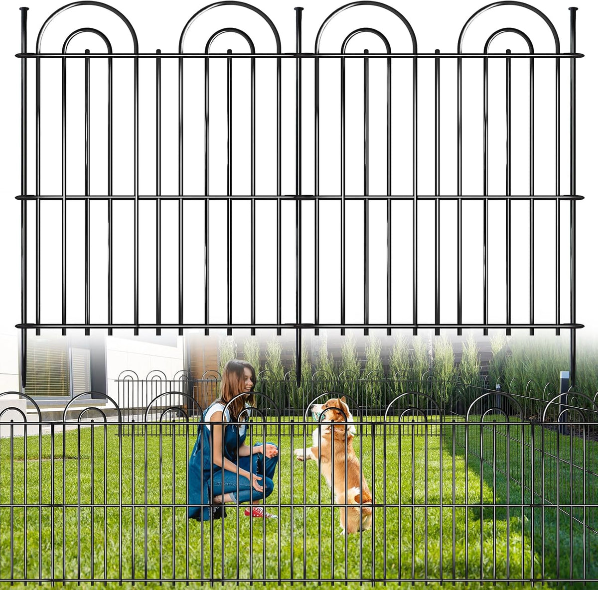 25 panels no dig decorative garden fence, 32in(h), main product view