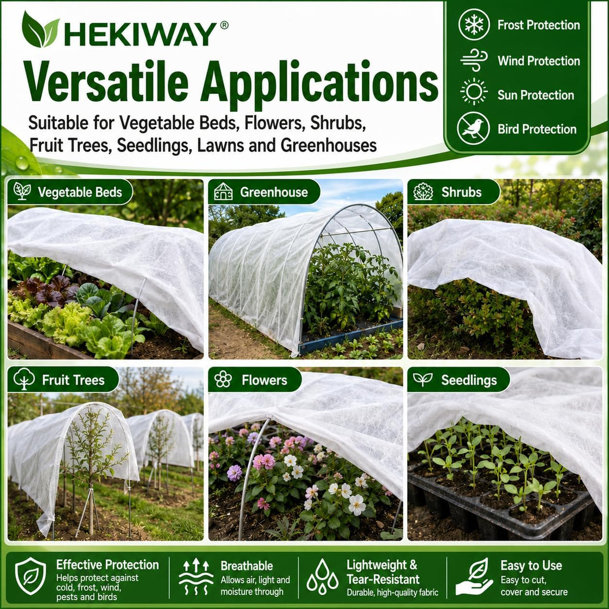 10 ft x 50 ft frost cloth, plant on a desk or shelf