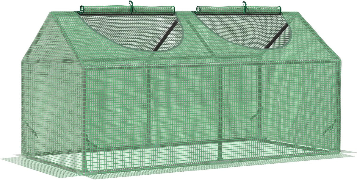 4x2 small green house with pe cover, main product view