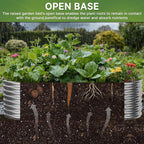 2 PCS Tall 8x3ft Galvanized Raised Garden Bed Outdoor, Metal Garden Bed for Vegetables, Above Ground Garden Box for Flower, Steel Raised Beds for Gardening