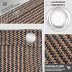 LOVE STORY Custom Size 3.3'x25' Brown Balcony Privacy Screen,UV Block Privacy Fence Screen,90% Shield for Outdoor Pool Garden Apartment Railing