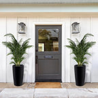 GarveeLife 30 in Tall Planters for Outdoor Plants Set of 2, Large Outdoor Planters for Front Porch Decor with Drainage Holes＆Water Level Monitor ＆Inner Bucket, Automatic Watering, Black