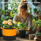 10 Gallon Grow Bags: 6 Pack 350G Heavy Duty Thickened Colorful Potato Grow Bags with Handles - Felt Nonwoven Garden Fabric Bags Gardening Pots for Vegetable Fruit Flowers Herbs Tomato Growing