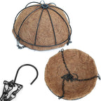 Hanging Planters Basket Set of 3 Hanging Flower Pots 10 Inch Chain Round Wire Plant Holder with Coco Coir Liner Garden Watering Hanging Baskets for Patio Garden Outdoor1