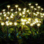 Solar Garden Lights Outdoor,Solar Lights Outdoor Decorative Waterproof for Outside 6Pack, 120Led Solar Flowers Garden Decor, Yard Pathway,Patio Fairy Decorations,Gardening Gifts for Women Mom
