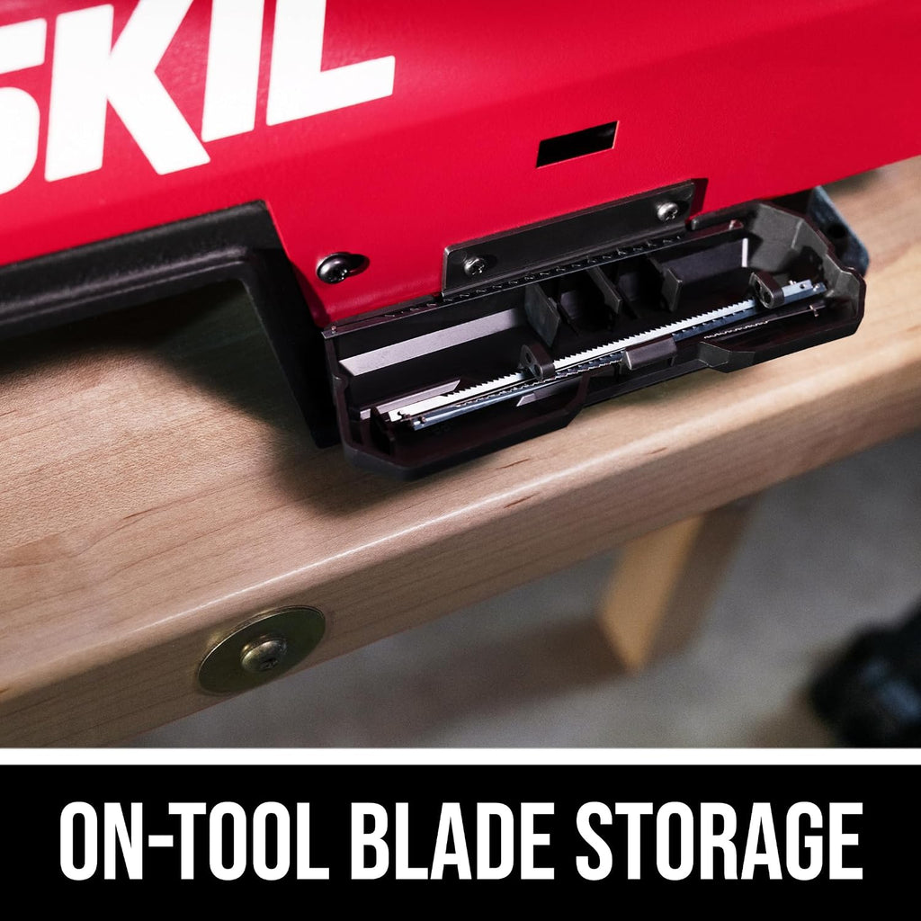 skil 1.2 amp 16 in. variable speed scroll showing dimensions