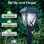 Solar Pathway Lights Outdoor 10 Pack, Cool White 6000K Solar Lights | Auto On/Off Waterproof Energy Saving Outside Landscape Lights for Walkway, Yard, Garden & Driveway