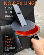 Upgraded Grease Bucket & Liner for Traeger Pellet Grill Accessories | Durable Steel Grease Bucket with Lid & Metal Handle. Includes Reusable Silicone Liner. Fits Traeger & Pit Boss Pellet Grills