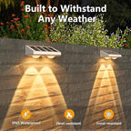 NIORSUN Solar Fence Lights,24 Pack Solars Deck Light,Warm White Color,Outdoor Bulb Waterproof Led IP65,Power Patio Lamp with Lenses for Outside/Backyard/Railing/Yard(White)