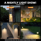 Solar Spot Lights Outdoor Landscape Lights, IP65 Outdoor Waterproof Spotlights, 40 LED's Outdoor Solar Lights for Yard Palm Trees Driveway Patio Pool 10 Pack