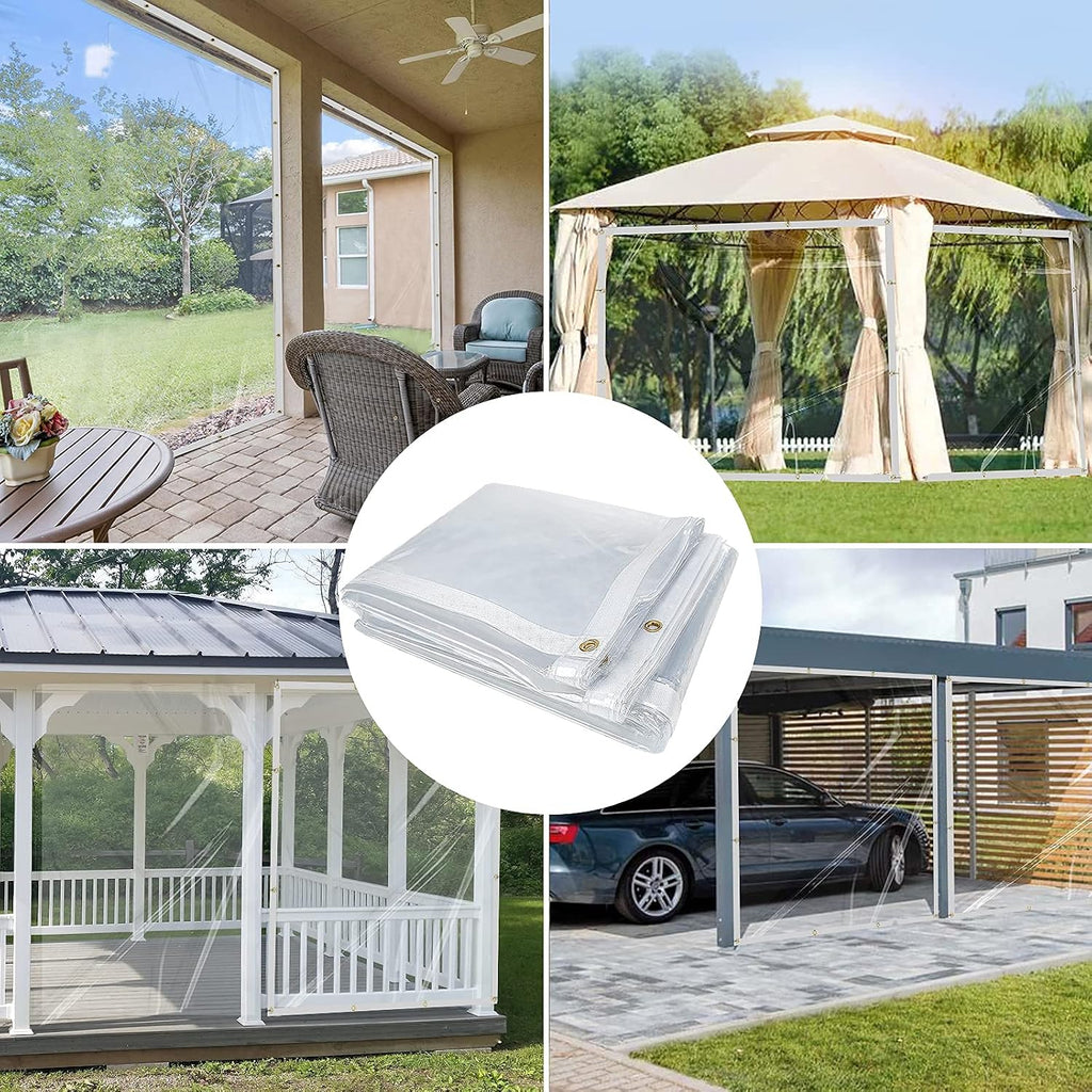 20ft outdoor clear tarp curtain waterproof wind-proof 24 on a desk or shelf