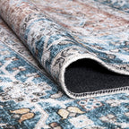 Bloom Rugs Caria Washable Non-Slip 7 ft Runner - Coral Traditional Runner for Entryway, Hallway, Bathroom, and Kitchen - Exact Size: 2'6" x 7'