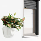 ORIMERC 6 Pcs Plastic Large Wall Plant Pots Vertical Garden Living Wall Mounted Window Hanging Basket Fence Planters Indoor Outdoor for Plants Flowers Kitchen Herbs Holder with Drainage Decor White
