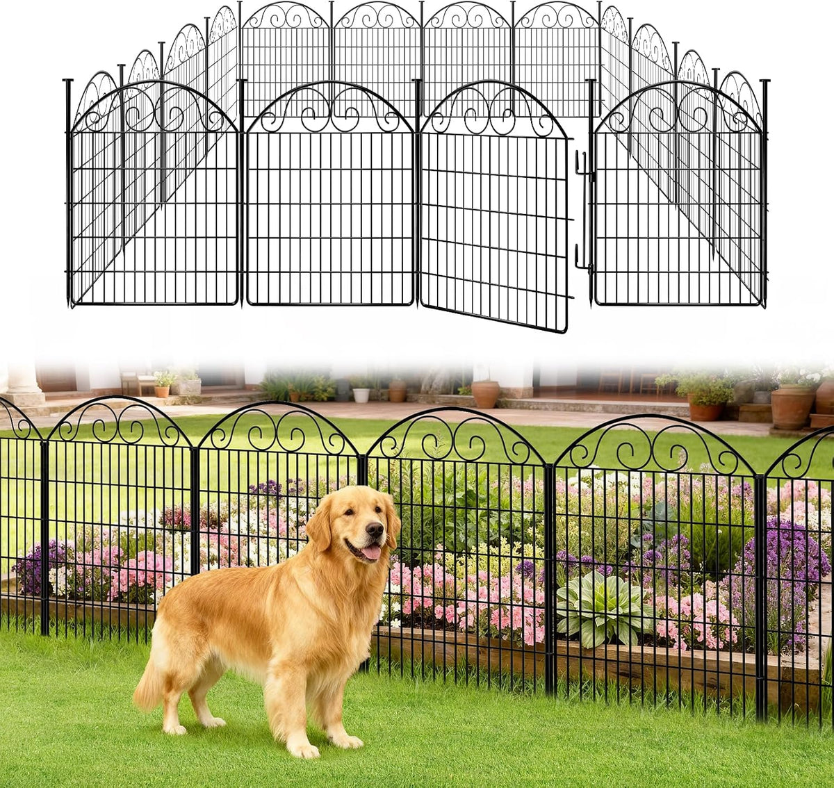 colrasn 15 panels no dig decorative garden dog, main product view
