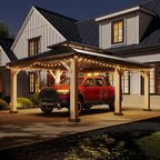 aoxun 12x20 ft heavy duty cedar wood carport, view 10