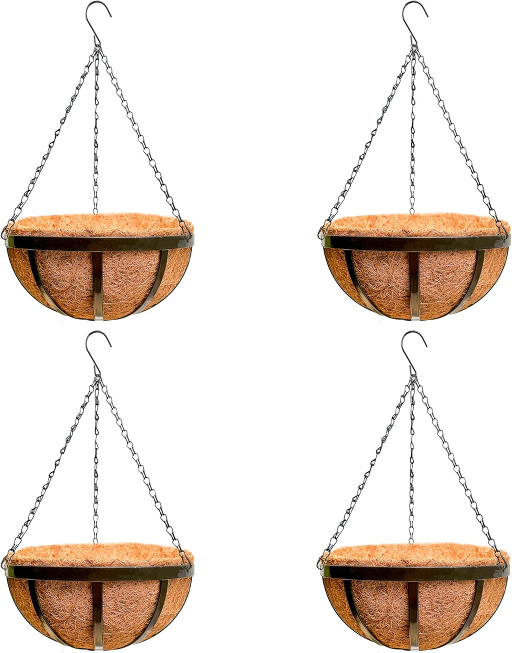 lalagreen round hanging baskets (14 in, 4 pack), main product view