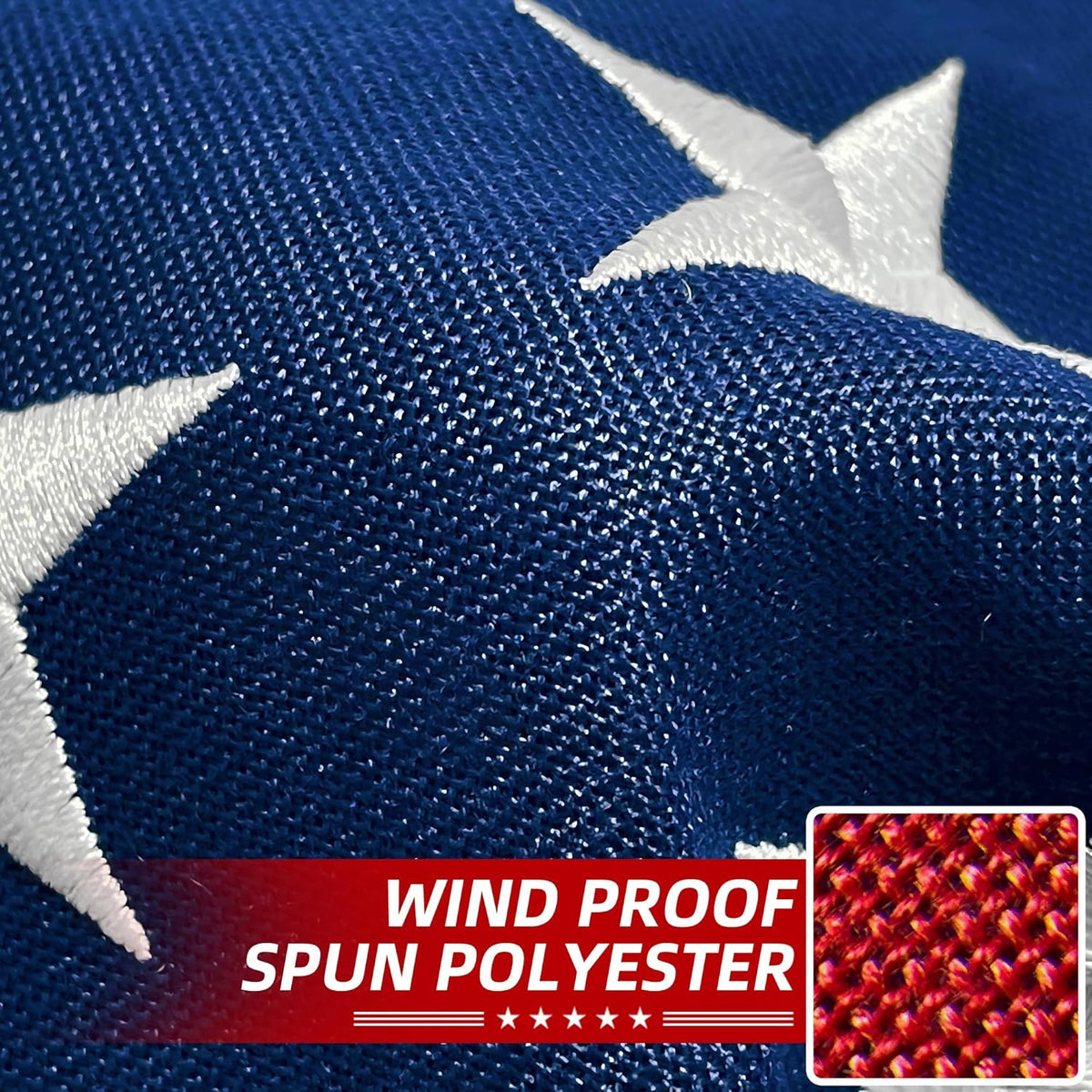 premium american flag 4x6 ft tearproof series for, close-up detail