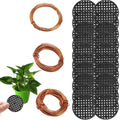 Bonsai Tool Set, 20 Pcs 4.5cm Round Bonsai Pot Bottom Grid Mat Mesh and 3 Roll Anodized Aluminum Wire Soft DIY Jewelry Crafts Versatile Painted Metal Cord for DIY Jewelry Craft Making