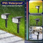 nipify 1 Pack Solar Spot Lights Outdoor Color Changing, 7 Modes Halloween RGB Solar Powered Waterproof Spotlight, Landscape Lighting for Outside Yard Garden Pathway