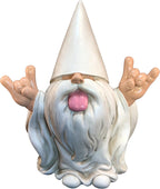 GlitZGlam Rocker Gnome 'George' This Gnome Will Rock Your Fairy Garden and Garden Gnomes 10 Inches Tall