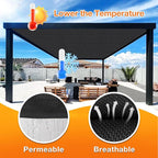 Artpuch Outdoor Pergola Shade Cover 5x22 FT Sun Shade Cloth with Grommets Black 90% UV Protection Canopy Patio Privacy Screen (Customized Available)