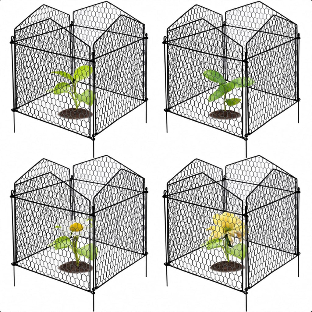decohs 4 packs chicken wire cloche plant protectors, main product view