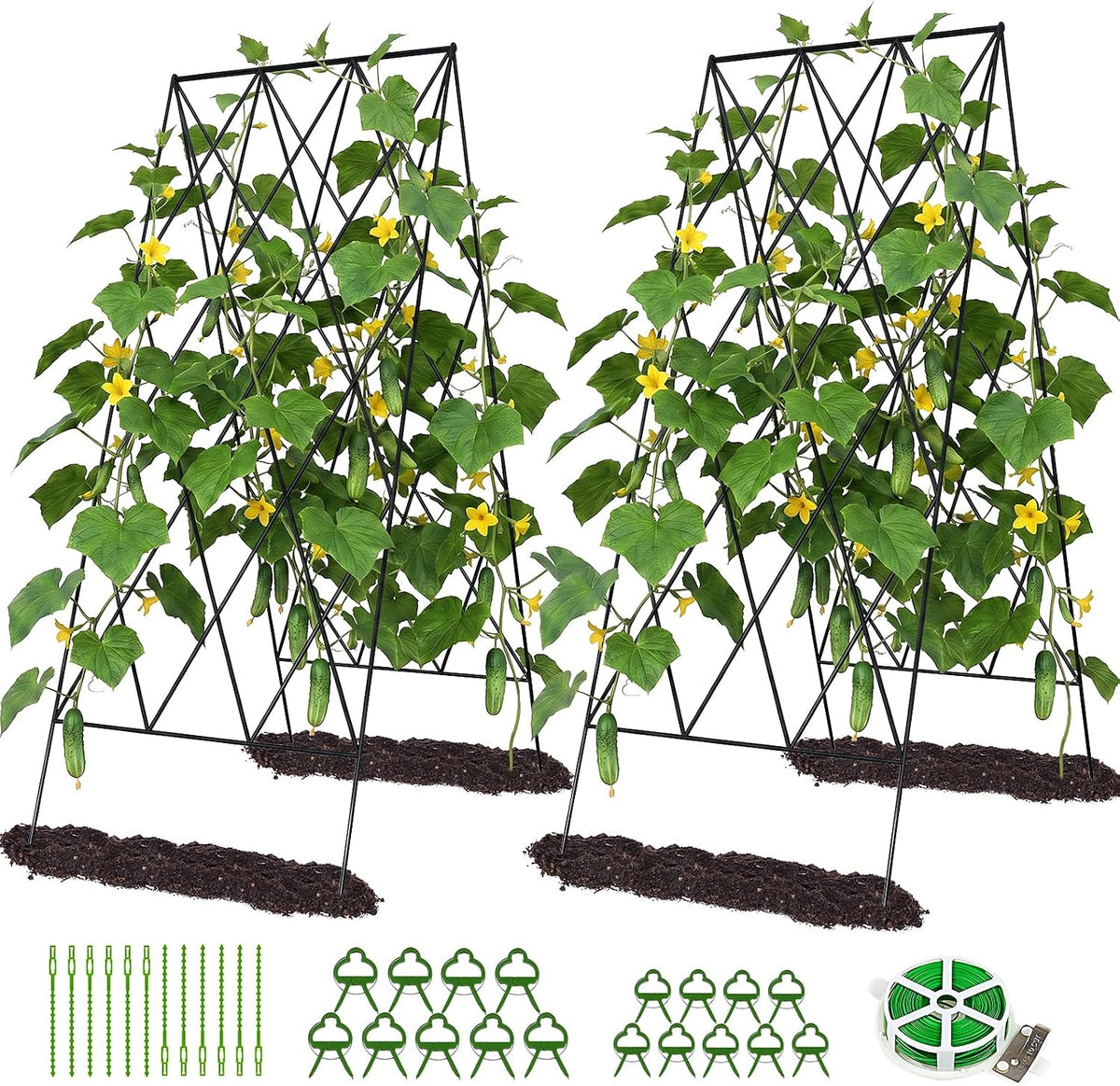 docred 39.4" h cucumber trellis, 2 pack foldable, main product view