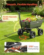 vevor 7 cu.ft 1200lbs poly garden cart dump on a desk or shelf