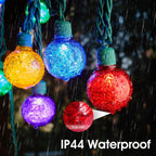 Waterproof Christmas G40 Globe String Lights 18FT 25 LED Plug in - Outdoor Colorful Patio Balcony Garden Hanging Decorations, Grinch Christmas Tree Lights for Porch, Camping & Party Use