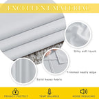 NICETOWN Patio Door Curtain 132 inches Long, Grommet Room Divider Curtain Panel Thermal Insulated Room Darkening for Bedroom, Greyish White, W80 x L132, 1 Panel
