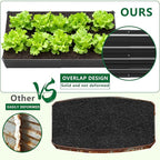 2 Pack 6x3x1FT Galvanized Raised Garden Bed Kit, Outdoor Metal Planter Box for Vegetables, Bottomless Rectangular Gardening Bed with Support Rods, Tool-Free Assembly, Black