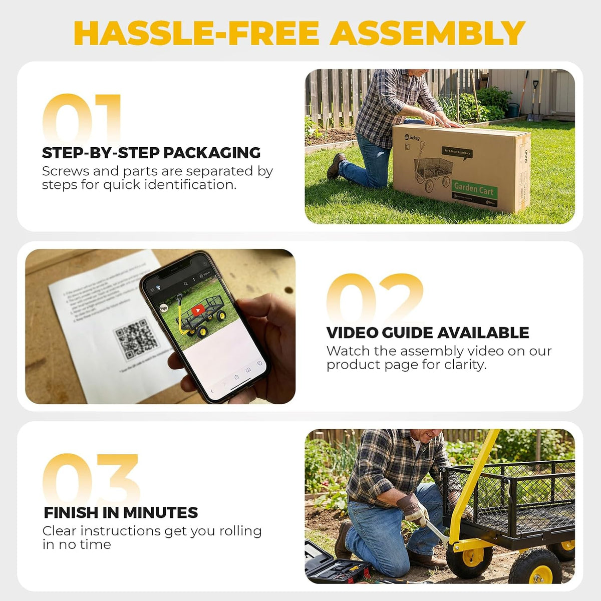 sekey steel garden cart, 1000 lb capacity, removable on a desk or shelf