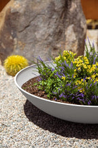 Veradek Mason Series Lane Bowl Planter| for Indoor or Outdoor Tabletops/Gardens |Made from Plastic-Stone Composite with Drainage Holes|Modern Décor for Flowers, Succulents, Small Plants