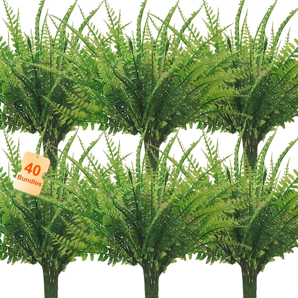 coreland 40 pcs artificial boston fake fern plants, main product view
