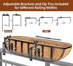 2pcs 30' Planter, Metal Window Box with Coco Liner, Wall Planter for Outdoor Indoor Balcony, Rustic Horse Trough Style