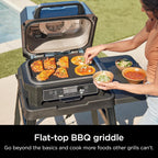 Ninja Woodfire XL Griddle Plate for OG800/OG900, Ceramic, NonStick, Black | Ninja Woodfire XL Griddle Plate clicks into your grill for even, edge-to-edge searing with easy-clean nonstick surface.