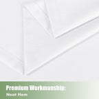 HolidayIdeas Outdoor Curtains for Patio Waterproof, 8 Panels - 54x84 Inches - Weatherproof Privacy Outsides Curtains for Cabana Porch Pergola, Sunlight & UV Blocking (White, Grommet Top)