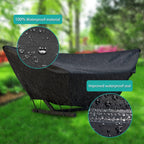 Outdoor Hammock Cover with Zip and Elastic Ropes, Made of 420D high-Strength Fabric, Features Adjustable Buckles, for Outdoor Universal Hammocks, Waterproof, Windproof (11-12FT,Black)
