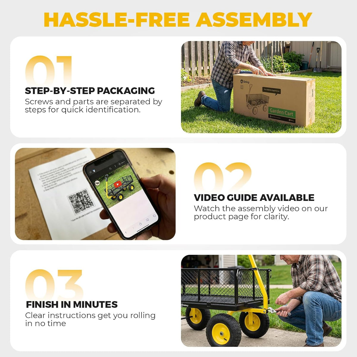 sekey 7.7 cu ft steel garden cart, 1400 on a desk or shelf