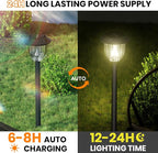 AOSEA Solar Outdoor Lights, IP 65 Waterproof Solar Powered Driveway Lights, Auto On/Off Path Landscape Lighting for Yard, Patio, Landscape, Pathway, Warm White(2 Pack)