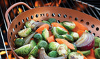 Outset Grill Wok With Holes, Copper Non-Stick, Round With Handles