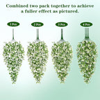 Waipfaru 4pcs Fake Hanging Plants, Artificial Hanging Flowers Faux Ivy Pothos Vines Greenery for Wall Home Bedroom Living Room Aesthetic Kitchen Office Aesthetic Kitchen Indoor Outdoor Decor
