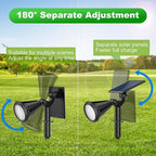 Color Changing Solar Spot Lights Outdoor Waterproof 180° Adjustable Colored RGB Solar Powered Landscape Lights for Yard 7 Lighting Modes Solar Spotlights for Pathway Garden Outside (6 Pack)